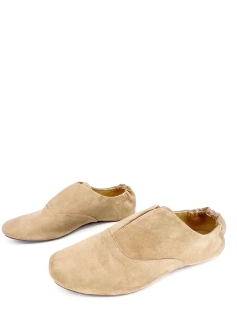Chocolat Blu Shoes “Mario” Laceless Oxford Flats Tan Suede Women’s Size 6